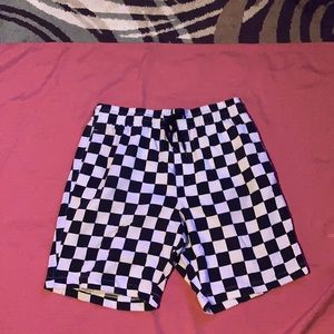 checkered shorts men